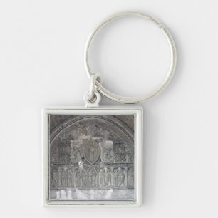Christ with two angels and scenes from the life of keychain