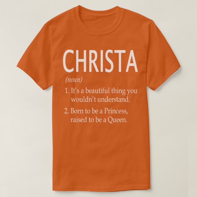 Christa Name Gift 143 T-Shirt (Design Front)