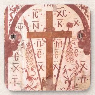 Christain Cross Artwork Beverage Coaster