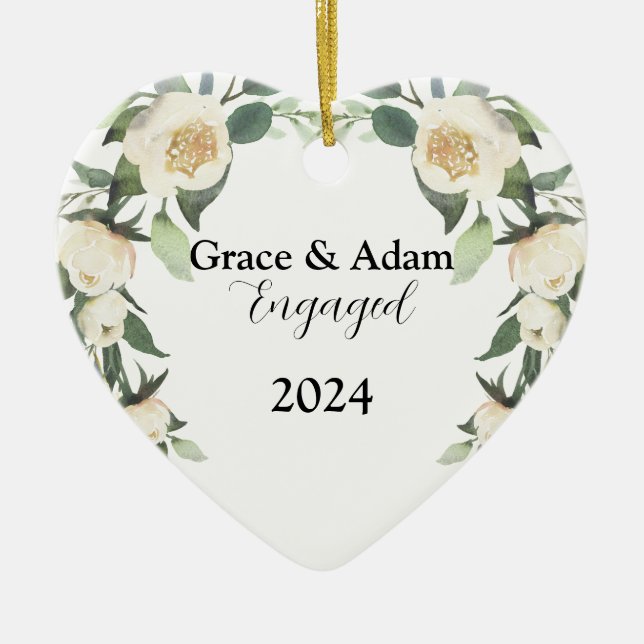 Christams decoration personalized engaged couple  (Front)