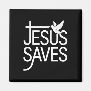 Christan Jesus Saves Premium  Magnet