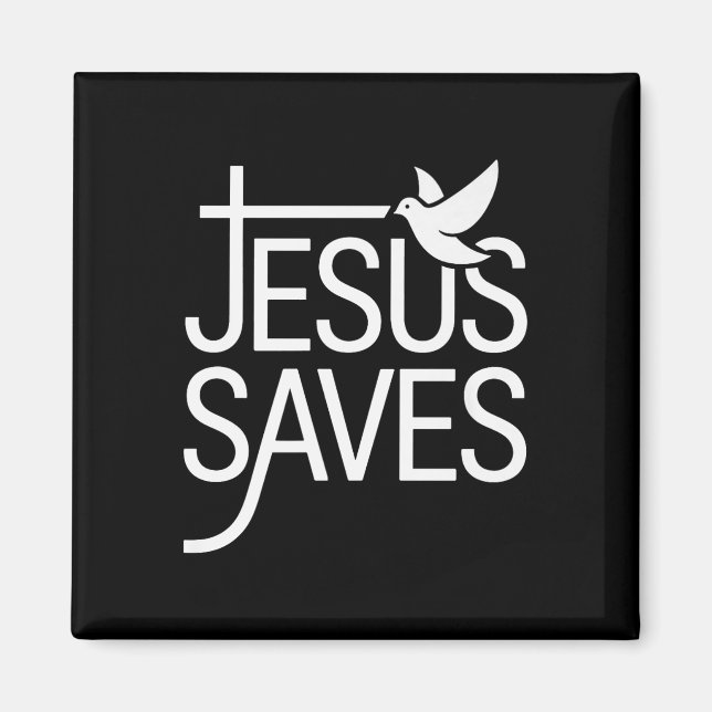 Christan Jesus Saves Premium  Magnet (Front)