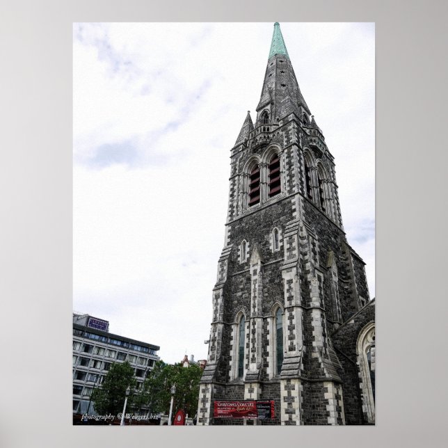 ChristChurch Cathedral, New Zealand Poster (Front)