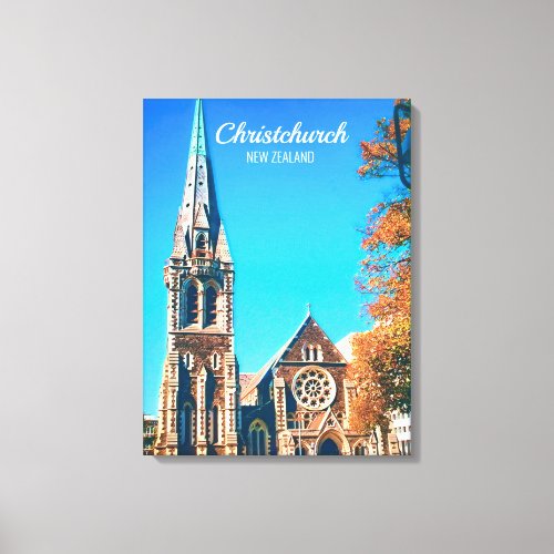 Christchurch Cathedral New Zealand travel Canvas Print