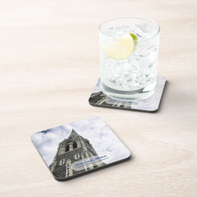 Christchurch Cathedral (NZ) Set of 6 Beverage Coaster (Right Side)