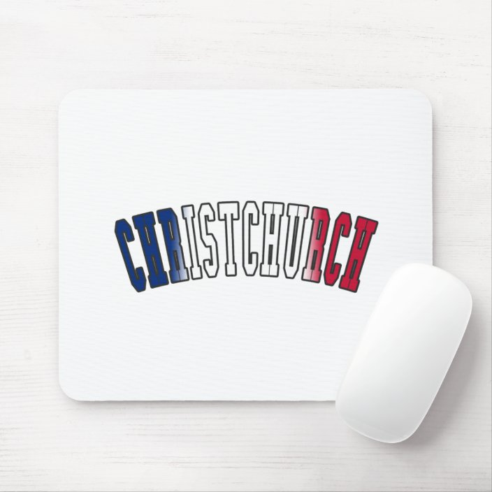Christchurch in New Zealand National Flag Colors Mousepad