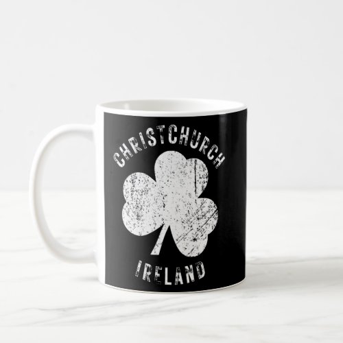 Christchurch Ireland Vintage Shamrock Distressed L Coffee Mug