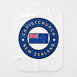 Christchurch New Zealand Baby Burp Cloth
