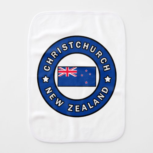 Christchurch New Zealand Baby Burp Cloth