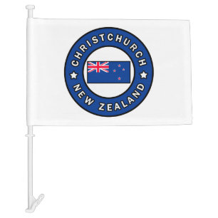 Christchurch New Zealand Car Flag