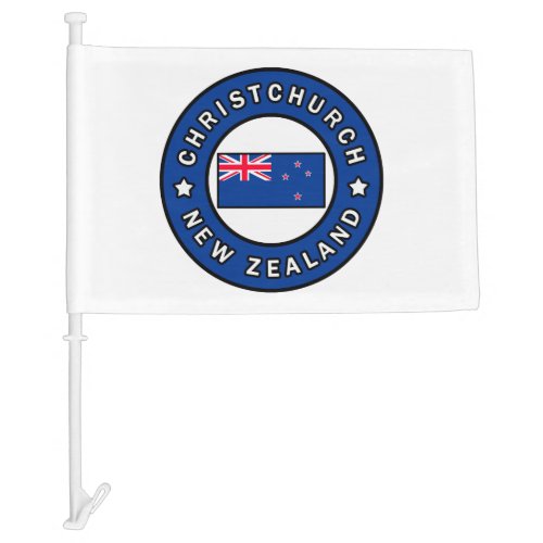 Christchurch New Zealand Car Flag