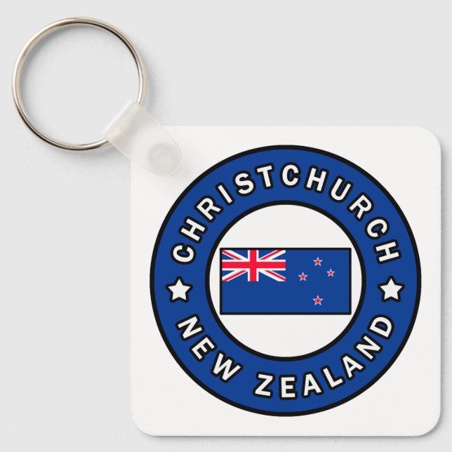 Christchurch New Zealand Keychain (Front)