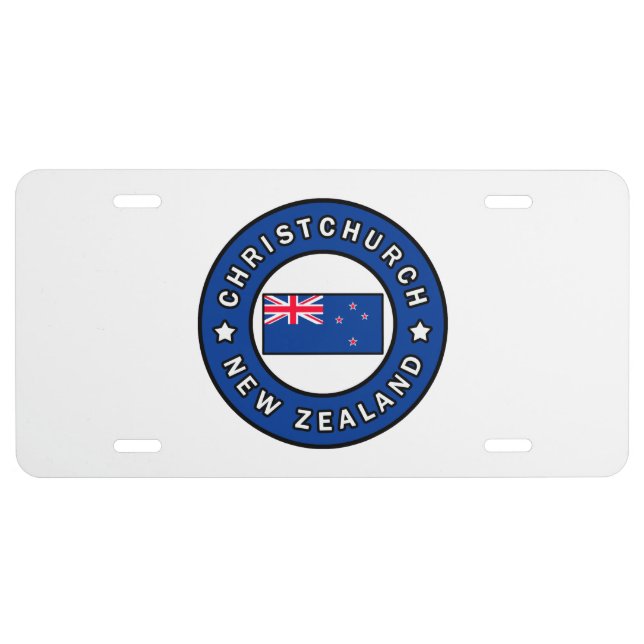 Christchurch New Zealand License Plate (Front)