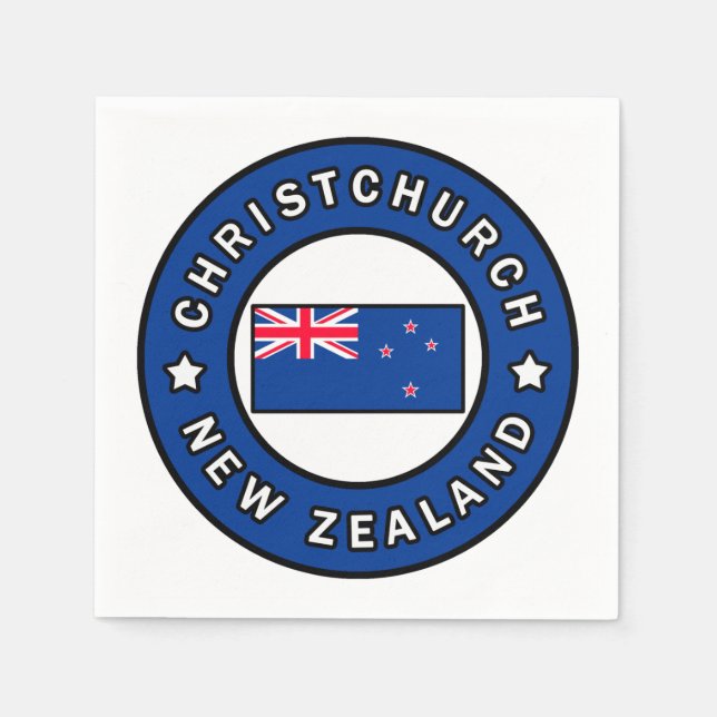 Christchurch New Zealand Napkins (Front)