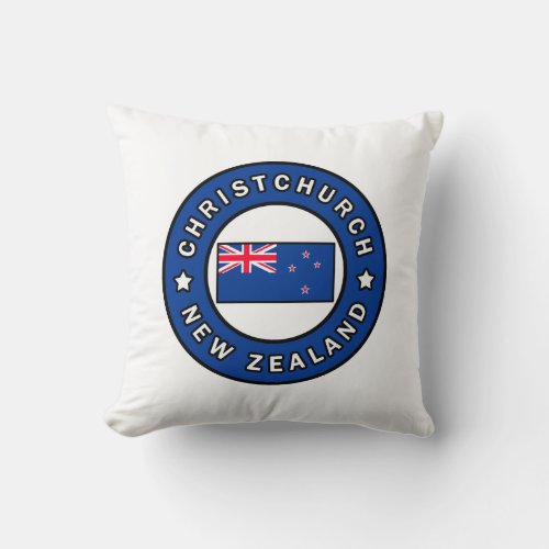 Christchurch New Zealand Throw Pillow