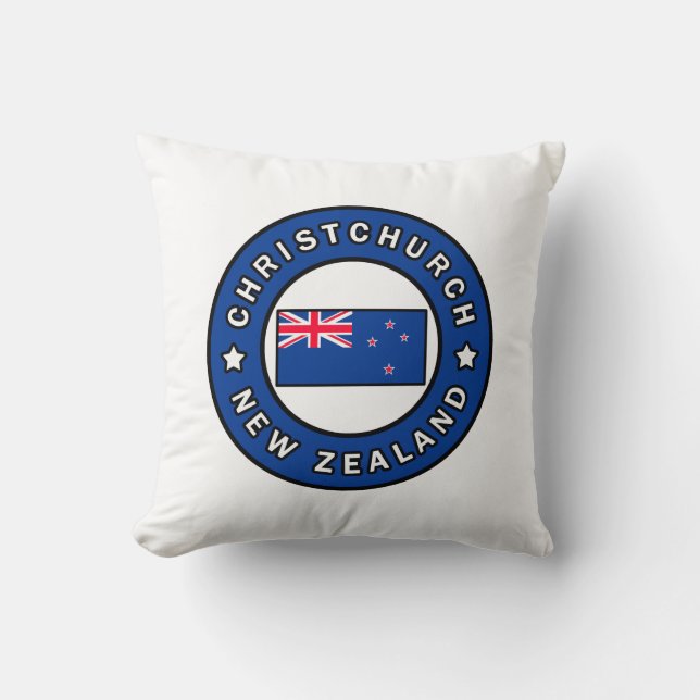 Christchurch New Zealand Throw Pillow (Front)