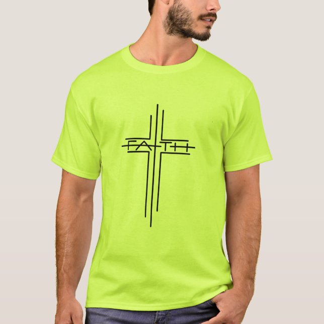 Christelijk heren T-shirt - Trouw aan het Kruis. (Front)