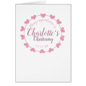 Christening baby girl congratulations card (Front)