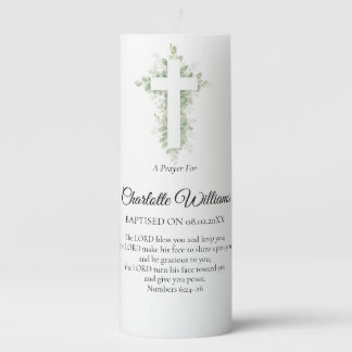 Christening / Baptism Candle – Personalised Keepsa