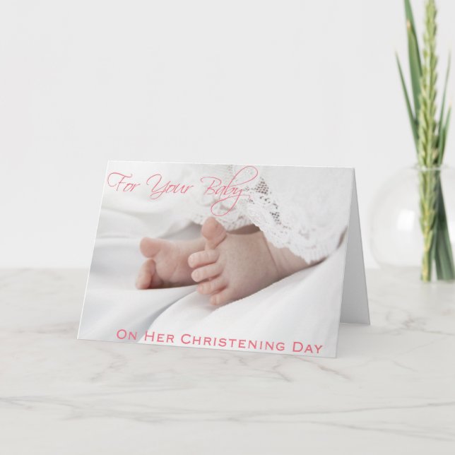 Christening/Baptism Cards for Baby Girl (Front)