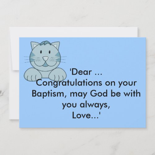 Christening  Baptism Congratulations Card