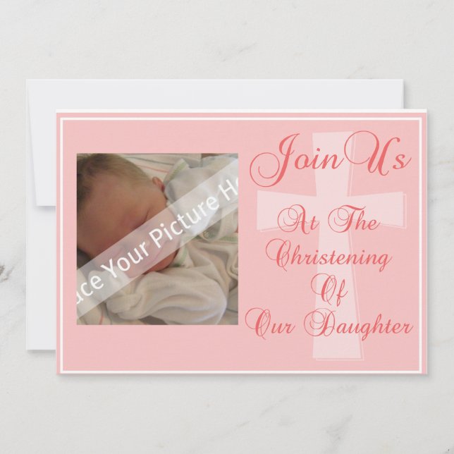 Christening/Baptism Daughter Invitation (Front)