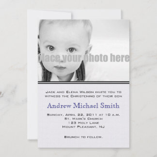 Christening/Baptism/Dedication Photo Invitation