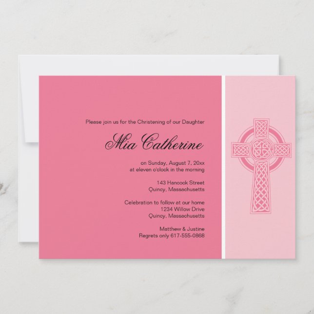 Christening / Baptism Invitation - Personalize (Front)