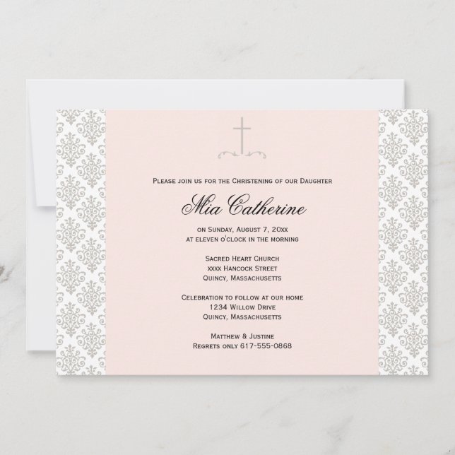 Christening / Baptism Invitation - Personalize (Front)