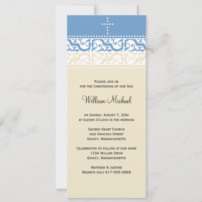Christening / Baptism Invitation - Personalize (Front)
