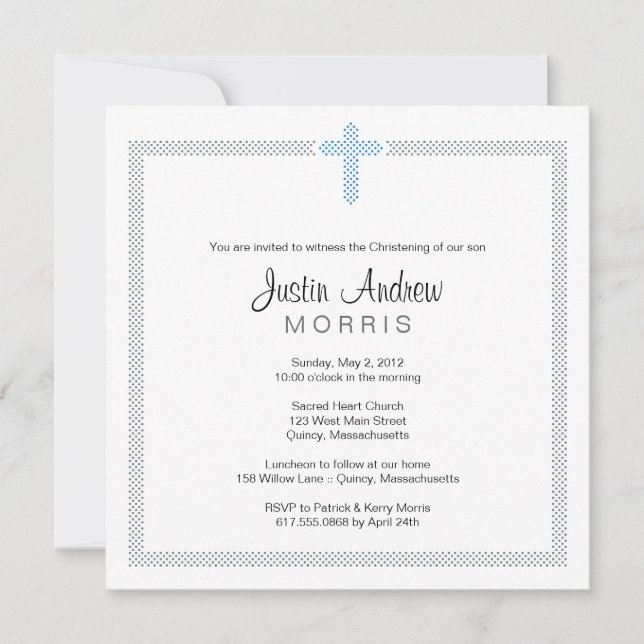 Christening / Baptism Invitation - Personalize (Front)