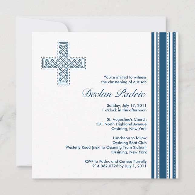 Christening / Baptism Invitation - Personalize (Front)