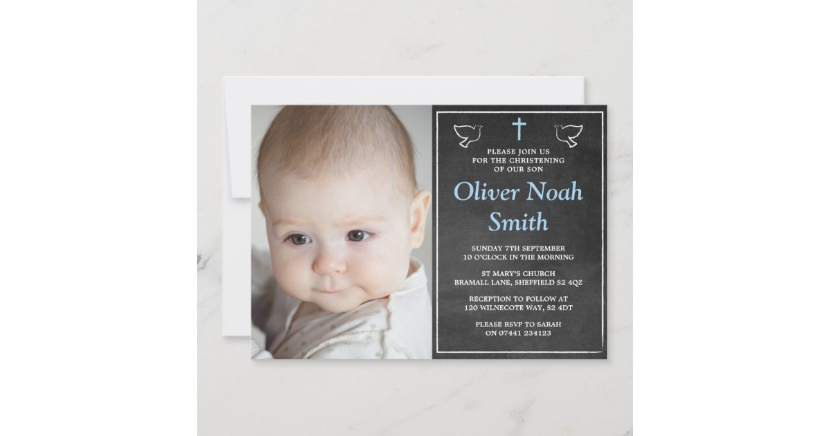 Christening/Baptism Invitations Baby Boy