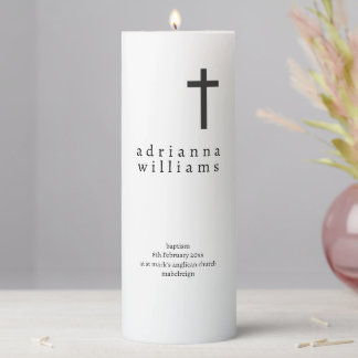 Christening / Baptism – Personalised Pillar Candle