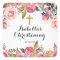 Christening Baptism Sticker - Gold cross