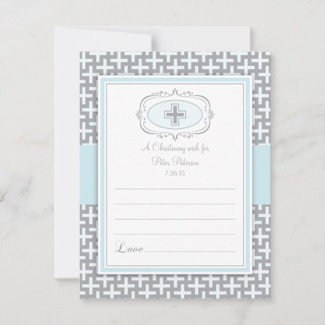 Christening/Baptism Wish Card (Front)