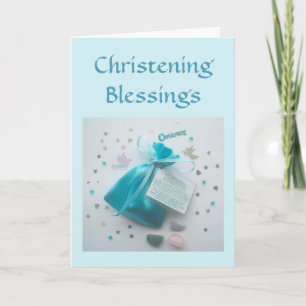 Christening Blessings Card Godson's Christening