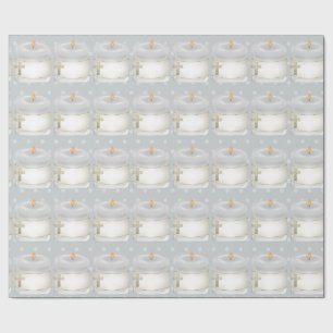 Christening Candles Wrapping Paper