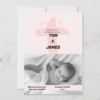 Christening card for baby