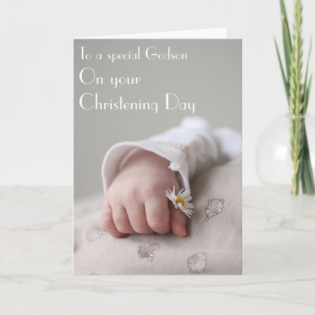 Christening card from Godparent to Godson (Front)