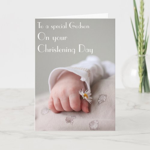 Christening card from Godparent to Godson