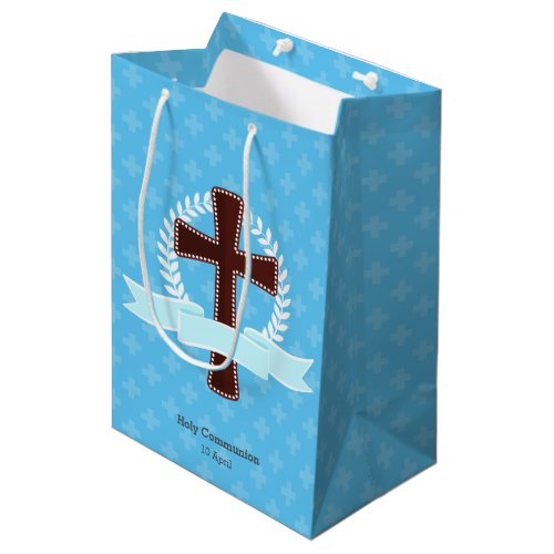 Christening  choose background color medium gift bag