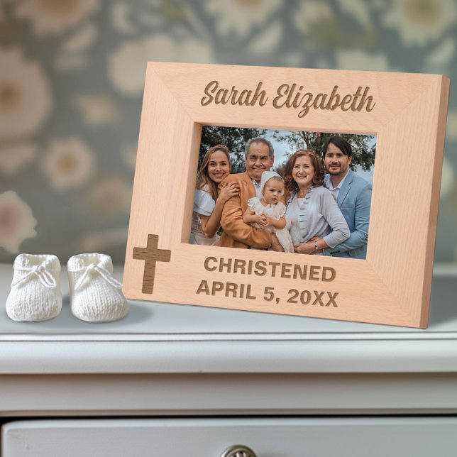 Christening Cross Custom Name and Date Engraved Frames (Creator Uploaded)