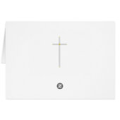 Christening Cross Thank You Cards (Back Horizontal)