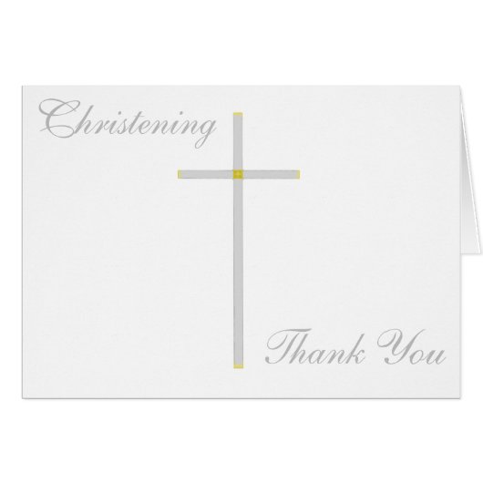 Christening Cross Thank You Cards (Front Horizontal)