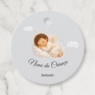 Christening Favor Label Angel 2