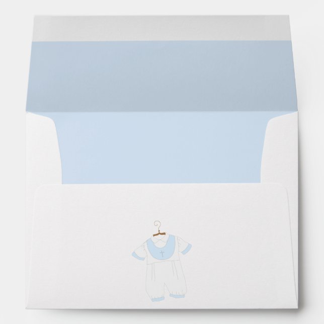 Christening Gown Baby Boy Baptism Envelope (Back (Bottom))