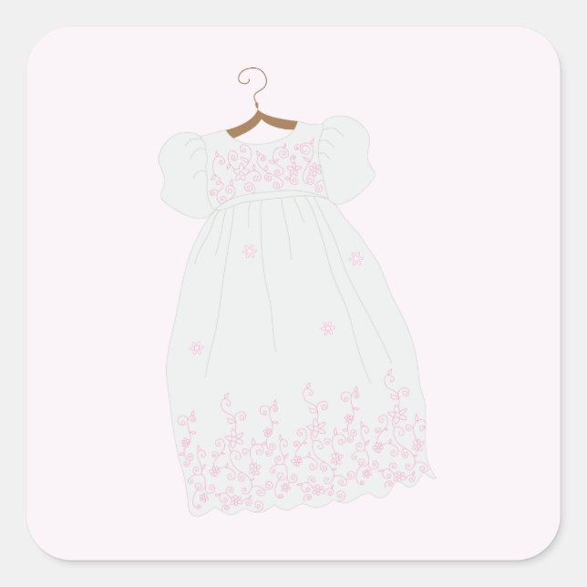 Christening Gown Stickers (Front)