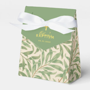 Christening Greenery William Morris Green Leaves Favor Boxes