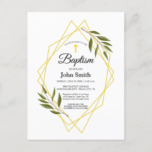Christening Invitation Postcard